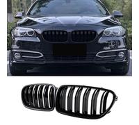 Hengjiayao F10 F11 Reno Anteriore Nero Griglia Del Radiatore F10 Per La BMW 5 Serie F10 F11 2010-2017 Grill Black Glossy Double Slats Grill Front Double Ribs Grill (For 5 serie F10 2010-2017)