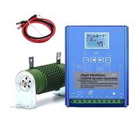 HENGJINGTR 24v, Controller di Carica Ibrido Eolico/Solare 1200W, Impermeabile IP67, Auto Controller per Batteria 12V/24V off Grid, Boost MPPT Turbina Eolica 600W, Pannello Solare 600W (Blu)