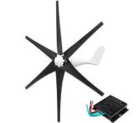 HENGJINGTR 48v, Turbina Eolica Verticale 10000W Generatore a Mulino a Vento 12V-220V Magnete Permanente Sospensione Avvio con Vento Basso per Uso Domestico (Nero)