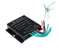 HENGJINGTR Controller per Generatore Eolico MPPT 12V 24V 48V, Controller per Generazione di Energia Eolica 20000W, Impermeabile IP67, Adatto per Turbine Eoliche AC/DC (Nero),48v