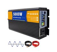 HENGJINGTR Convertitore Solare da 5000 W, Inverter A Onda Sinusoidale Pura 12 V 24 V 48 V 60 V 72 V CC A 110 V/220 V CA per Casa, Camper, Camion, Inverter di Potenza off-Grid,48v to 220v 50hz