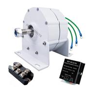 HENGJINGTR Generatore a Magnete Permanente Senza Ingranaggi a Bassa velocità 12V 24V 48V, Compatibile con Kit turbina eolica Fai-da-Te da 8000 W, Coppia Elevata (con Base),12v