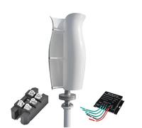 HENGJINGTR Generatore Eolico 2000W 48V 24V 12V Kit Generatore Eolico a Mulino a Vento, Generatore a Magnete Permanente ad ASSE Verticale con Controller (Bianco),220v