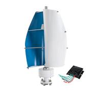 HENGJINGTR Generatore Eolico Verticale Silenzioso 17000W, Turbina Eolica Verticale 12V 24V 48V con Controller MPPT per Casa e Campeggio,24v