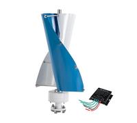 HENGJINGTR Kit Generatore Eolico da 2500W, Sistema Eolico a ASSE Verticale Silenzioso 12V/24V, Energia Eolica a 2 Pale per Casa e Giardino, con Controllore Automatico del Freno,24v