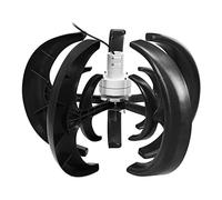 HENGJINGTR Set di Turbina Eolica Verticale 14000W Senza Rumore, Turbina Eolica 12V 24V 48V 220V a 5 Pale con Controller MPPT, Generatore Eolico per Uso Domestico,12v