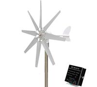 HENGJINGTR Turbina Eolica ad ASSE Verticale da 2000W Senza Rumore, 8 Pale 12V-220V Generatore Mulino a Vento Set Completo per Famiglia con Controller,48v