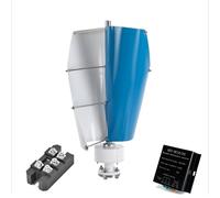 HENGJINGTR Turbina eolica Verticale CA trifase Maglev da 8000 W, Kit generatore Eolico Verticale Silenzioso per Giardino Domestico, 12 V 24 V 48 V 220 V (con Controller MPPT),24v