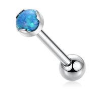 hengkaixuan G23 - Piercing per lingua in titanio da 14 mm-20 mm, filettatura interna, per cartilagine, elice, conchiglia, trago, labbro, gioiello unisex, Titanio, altro