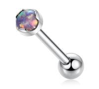 hengkaixuan G23 - Piercing per lingua in titanio da 14 mm-20 mm, filettatura interna, per cartilagine, elice, conchiglia, trago, labbro, gioiello unisex, Titanio, altro