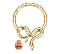 hengkaixuan Piercing per setto in titanio, a forma di serpente, per donne