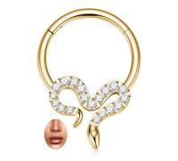 hengkaixuan Piercing per setto in titanio, a forma di serpente, per donne