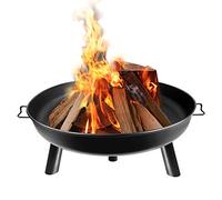 HENGMEI Ø 80cm Braciere in ghisa camino da giardino Fire Pit Esterno in Ferro con Treppiede giardino o terrazzo