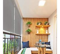 HENGMEI 140x140cm Tenda da Sole a Rullo Protezione dal Sole per Balcone e terrazza, Esterno Tende Verticali, grigio