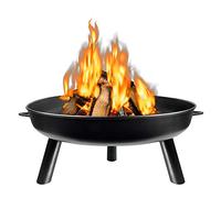 HENGMEI Ø80cm Braciere in ghisa camino da giardino Fire Pit Esterno in Ferro con Treppiede giardino o terrazzo