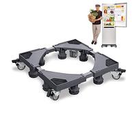 HENGMEI Base regolabile per lavatrice a 8 piedi con trolley trolley e telaio per lavatrice, asciugatrice, frigorifero (grigio)