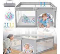 HENGMEI Centro attività con base antiscivolo, rete traspirante, area giochi di sicurezza (180 x 150 cm, astronauti)