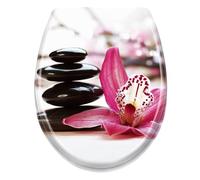 HENGMEI Coperchio per WC con abbassamento automatico, copriwater in plastica rigida, 45 x 38 cm, colore: rosso