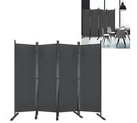 HENGMEI Divisorio indipendente balcone protezione privacy giardino paravent parete divisoria tenda doccia per interni ed esterni (225 x 180 cm, grigio scuro)