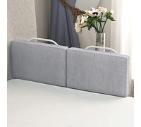 HENGMEI Griglia di protezione del letto, 200 cm, altezza regolabile, griglia, resistente alle cadute, 40-60 cm, tubo in acciaio regolabile, colore: grigio lino