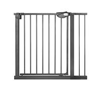 HENGMEI Griglia di protezione per scale, senza foratura, 85-95 cm, chiusura automatica della porta in metallo, per la sicurezza dei bambini, colore nero