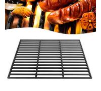 HENGMEI Griglia in ghisa, 42 x 28 cm, griglia in ghisa, smaltata, rettangolare, griglia per barbecue, barbecue a carbonella, pezzi di ricambio, 1 pezzo