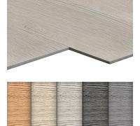 HENGMEI Pavimenti in PVC, autoadesivi, venature del legno, resistenti all'acqua, piastrelle tagliabili, per camera da letto, cucina, soggiorno, 18 pezzi, 2,51 m², modello C