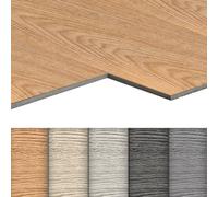 HENGMEI Pavimenti in PVC, autoadesivi, venature del legno, resistenti all'acqua, piastrelle tagliabili, per camera da letto, cucina, soggiorno, 36 pezzi, 5,02 m², modello A