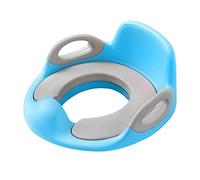 HENGMEI Sedile per WC per bambini, in poliuretano, antiscivolo, con manico e paraspruzzi, colore: blu