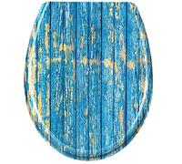 HENGMEI Sedile WC chiusura ammortizzata Tavoletta per WC con cerniere (blu)