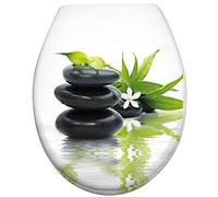 HENGMEI Sedile WC chiusura ammortizzata Tavoletta per WC con cerniere (pietra)