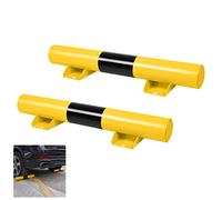 HENGMEI Set di 2 fermaporta in metallo per parcheggio, garage con strisce riflettenti, 60 x 13 x 9 cm (2 pezzi)