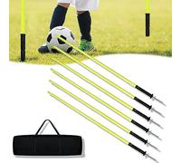 HENGMEI Set di 6 aste per slalom, per allenamento di coordinazione, per adulti, bambini, cani, 1,5 m