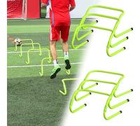 HENGMEI Set di 6 ostacoli per la coordinazione, da calcio, regolabili, per l'allenamento