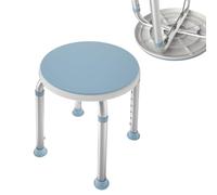 HENGMEI Sgabello Girevole a 360° per Doccia, Altezza Regolabile, con Ventose e Altezza Regolabile, per Donne Incinte e Anziani, Plastica, Modell A