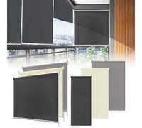 HENGMEI Tenda a rullo per esterni, verticale, per balcone, frangivista, oscurante, protezione dai raggi UV (180 x 240 cm, beige)