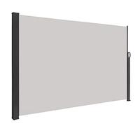 HENGMEI Tenda da Sole Laterale Retrattile Protezione Privacy Tenda a Scorrimento per terrazza, Balcone, Patio (180 x 300cm, Grigio)