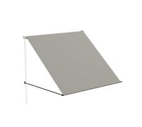 HENGMEI Tenda da sole retrattile per balcone, protezione solare, resistente alle intemperie, per finestre, balcone, resistente ai raggi UV, 150 x 145 cm, grigio