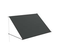 HENGMEI Tenda da sole retrattile per balcone, protezione solare, resistente alle intemperie, per finestre, balcone, resistente ai raggi UV, 200 x 145 cm, antracite