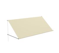 HENGMEI Tenda da sole retrattile per balcone, protezione solare, resistente alle intemperie, per finestre, balcone, resistente ai raggi UV, 300 x 145 cm, beige