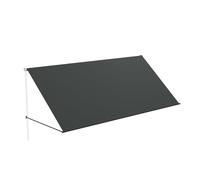 HENGMEI Tenda da sole retrattile per balcone, protezione solare, resistente alle intemperie, per finestre, balcone, resistente ai raggi UV, 300 x 145 cm, antracite