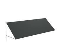HENGMEI Tenda da sole retrattile per balcone, protezione solare, resistente alle intemperie, per finestre, balcone, resistente ai raggi UV, 400 x 145 cm, antracite