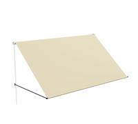 HENGMEI Tenda da sole retrattile per balcone, protezione solare, resistente alle intemperie, per finestre, balcone, resistente ai raggi UV, 235 x 145 cm, beige