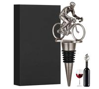 Hengongshen Tappo Vino, Argento Bicicletta Tappo Bottiglia Vino Regali per Gli Amanti della Bicicletta, Tappi per Bottiglie di Vino Divertenti Regali di Vino, Regali per la Festa del papà,