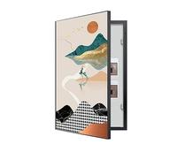 Hengqiyuan Copertura Quadro Elettrico - Decorativa Nascondi Contatore - Quadri Copri Contatori Elettrici da Parete - Protezione Affidabile per Il Tuo Quadro Elettrico,Black (f),50×70cm