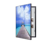 Hengqiyuan Copertura Quadro Elettrico - Decorativa Nascondi Contatore - Quadri Copri Contatori Elettrici da Parete - Protezione Affidabile per Il Tuo Quadro Elettrico,Black (c),40×60cm