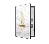 Hengqiyuan Copertura Quadro Elettrico - Decorativa Nascondi Contatore - Quadri Copri Contatori Elettrici da Parete - Protezione Affidabile per Il Tuo Quadro Elettrico,Black (b),50×70cm