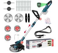 Hengriacly Tagliaerba a batteria Makita 18 V (MAX 21 V), tagliabordi 2 in 1, motore senza spazzole, decespugliatore con spazzola per erbacce, girevole a 90°, cerchio di taglio da 23 cm (senza batteria