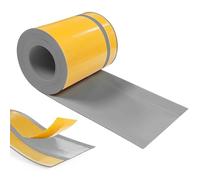 Hengrongshen Battiscopa, Facile Installazione Adesivo Autoadesivo 70 mm x 20 mm x 24 m, Battiscopa in pvc per Cucina Bagno Garage, Grigio