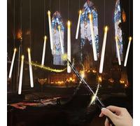 Hengrongshen Floating Candles, 12 Pezzo 28.2 CM Candele Sospese con Telecomando Bacchetta, Candele Fluttuanti Har-ry Potter per Decorazioni di Halloween, Candele Led Halloween